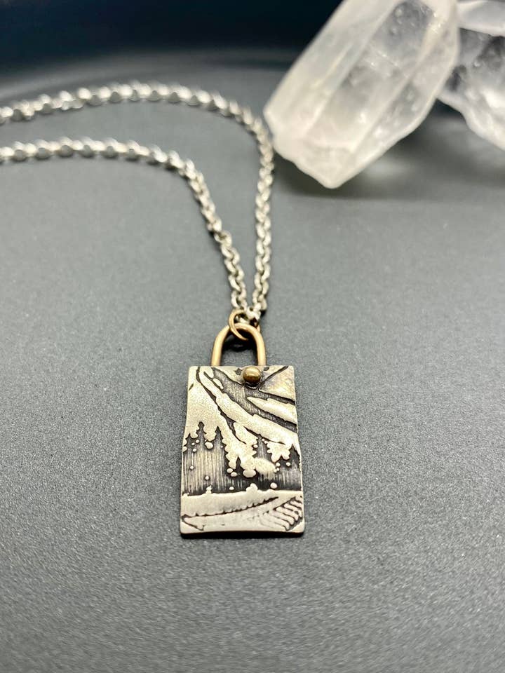 Mountain Coastal Sterling Pendant for wholesale by Charlene Hall Designs
