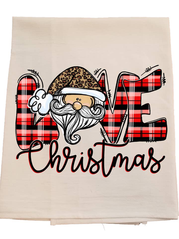 Serviette de Noël Santa Love pour la vente par Bunnies and Bows