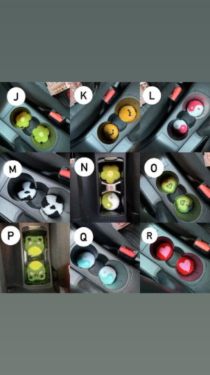 MUUDLAND – wholesale Car coaster – women's – Punch Needle Car Coasters, Set Of 2 Car Coasters, Mug5