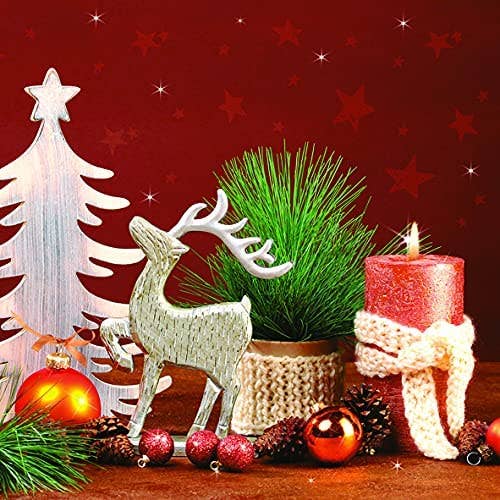 Serviettes de Noël Décoratives Serviettes en Papier Découpage de Noël #2060 pour la vente par Decor Napkins