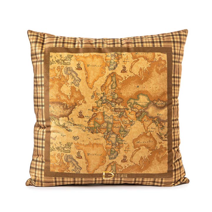 Dekokissen aus Samt Geo Tartan Alviero Martini 1A Classe Geo für den Großhandel von caleffi spa