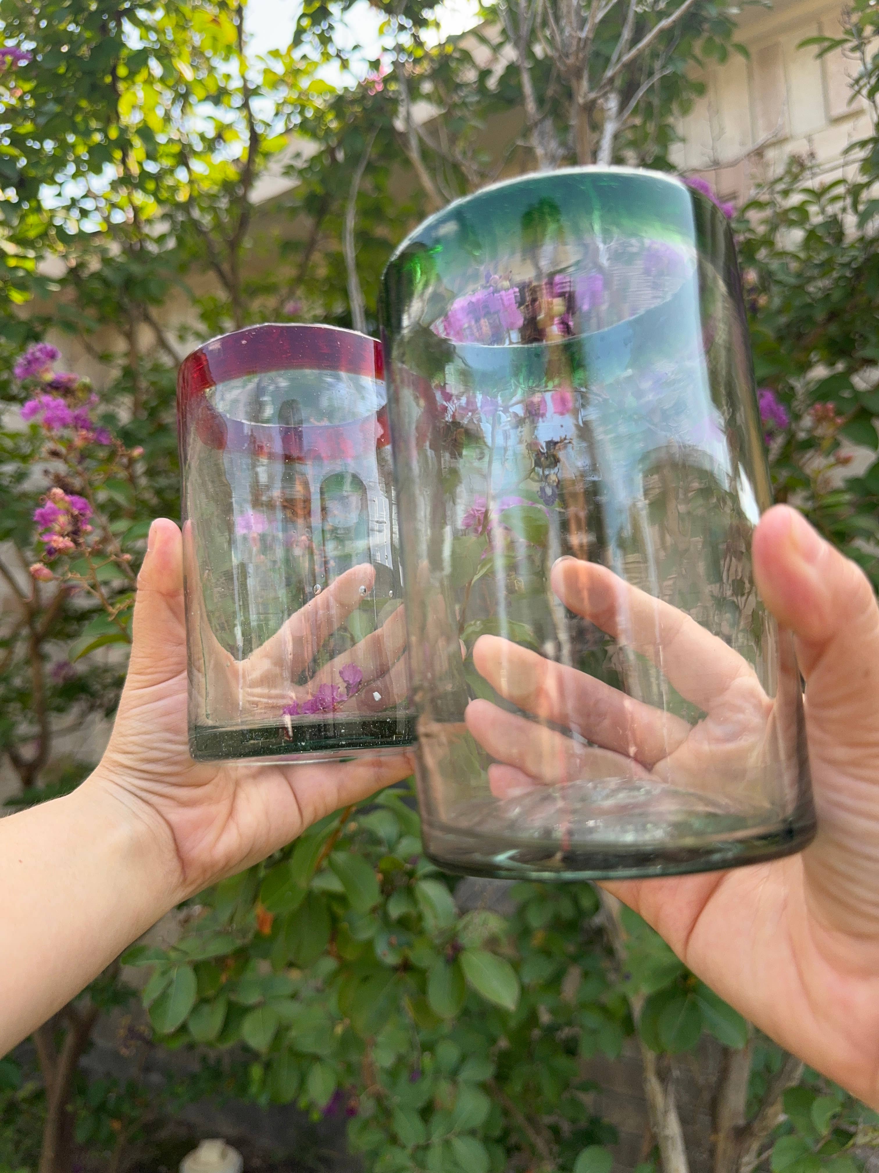 Doña Cata Art – Engroshandel Drikkeglas/kop – Sæt med 12 høje håndblæste mexicanske briller 14 oz1