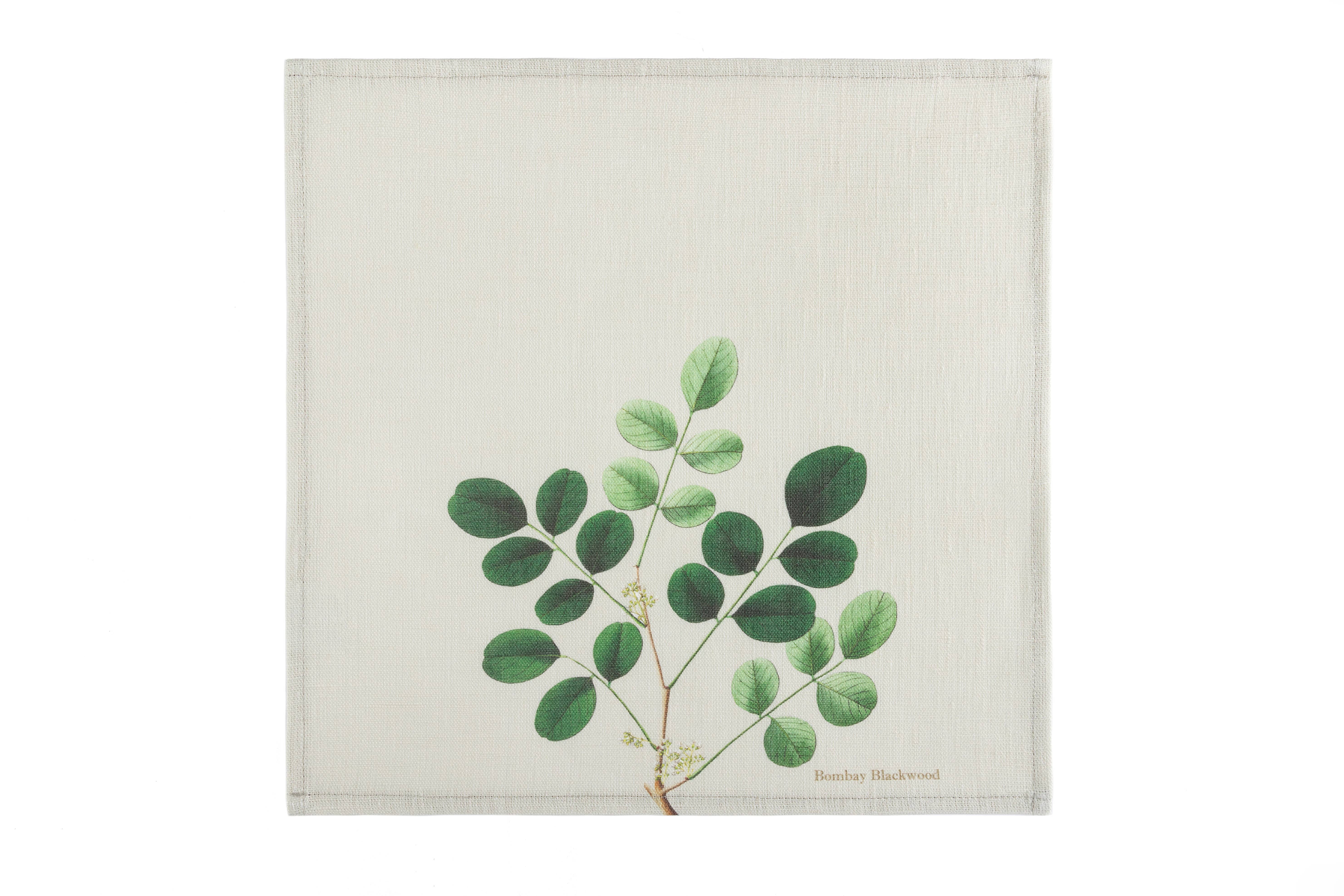 Suisse Maison de Lin – wholesale Dinner & cloth napkin –  Trees Branch Natural Linen Napkins (Set of 6)4