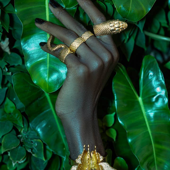 Ensemble de bagues serpent pour la vente par MORDEKAI