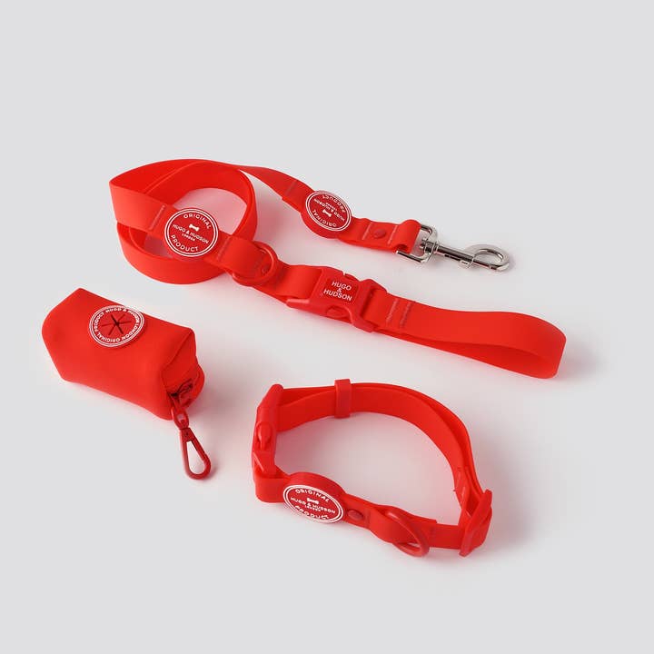 Hugo & Hudson – coleira - Cão por atacado – Coleira Impermeável para Cão - Vermelha5