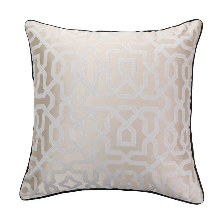 Designer Cushion Cover with Black Piping (18x18" - 45x45 cm) - Style 51 for wholesale by RKAAS HOME