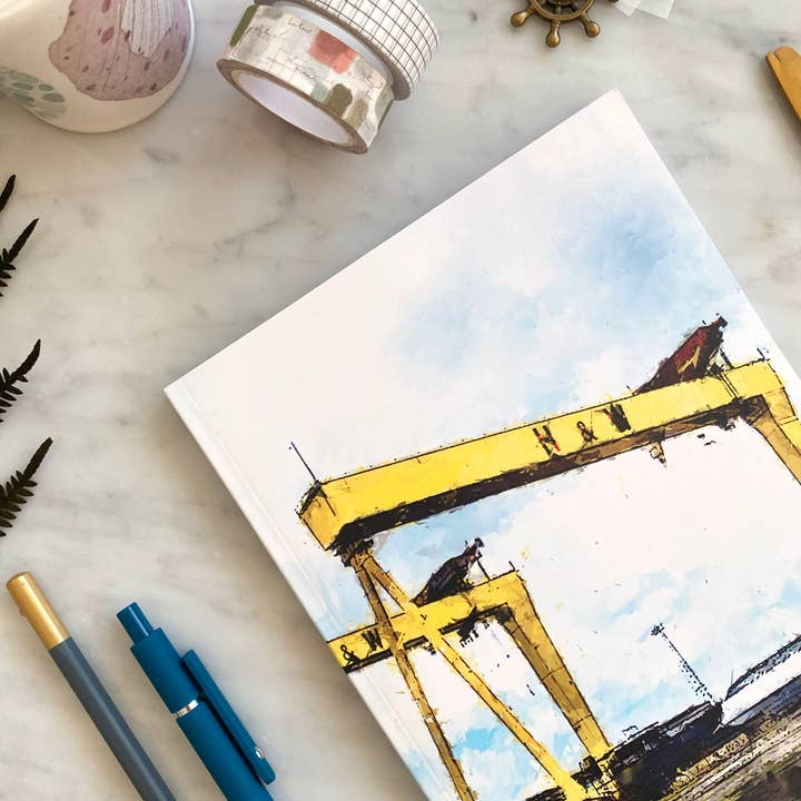 PAPERCROWN NI - Wholesale Notebook - Harland & Wolff Cranes A5 Notebook, Titanic Shipbuilders4