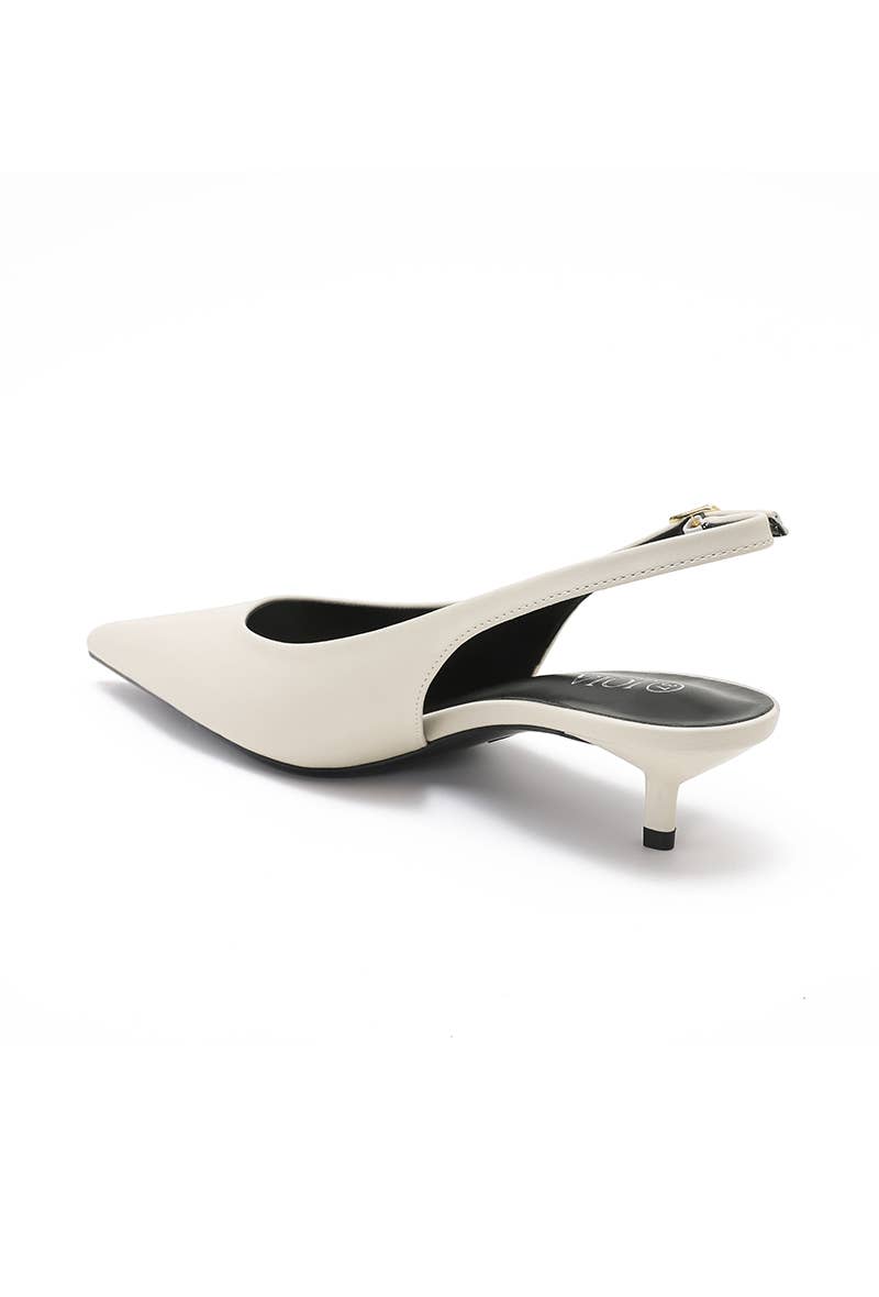 Joia Paris - Wholesale Low Heels - Women's - Pointed toe slingback pump, small thin heel H8-1021E25