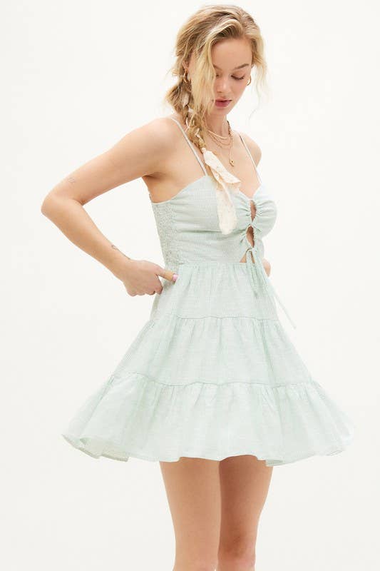 ILLA ILLA - Wholesale Dress - Women's - Striped Linen Dress3