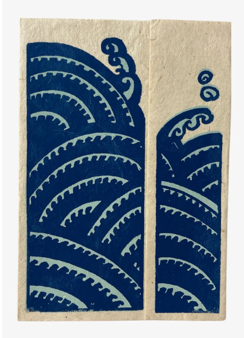 Ganesh Himal Trading - Vendita all'ingrosso Set di cartoleria/cancelleria - Set di Carte in Carta Lokta Fatta a Mano, 8 Carte con Design a Onde5