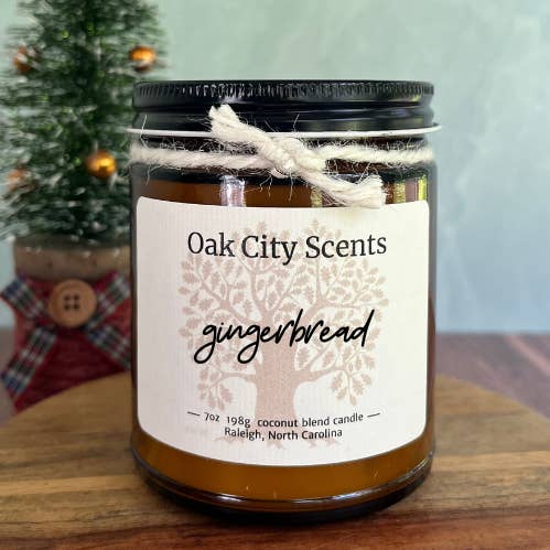 Gingerbread Holiday Scented Candle for wholesale by Oak City Scents