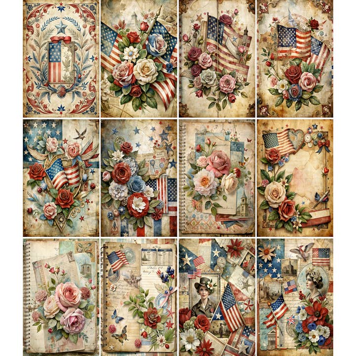 Haveloze Patriottische Rijstpapieren, 8 x 10,5 inch (A4) voor wholesale door Craft Kreatively