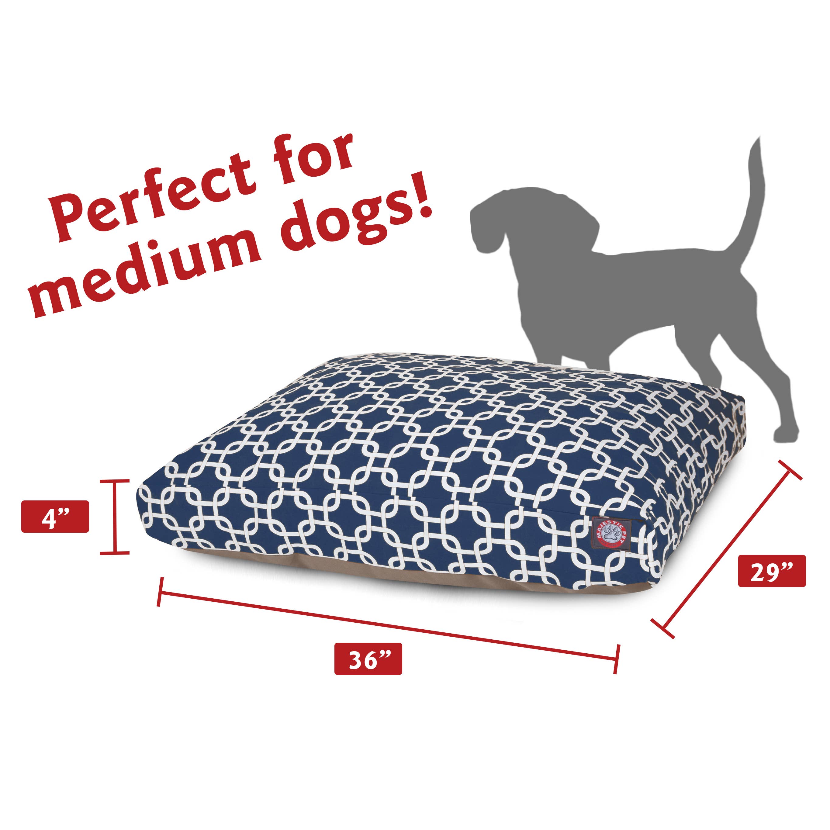 Majestic Pet Products - Vente Panier – chien - Lit pour chien Links Rectangle90