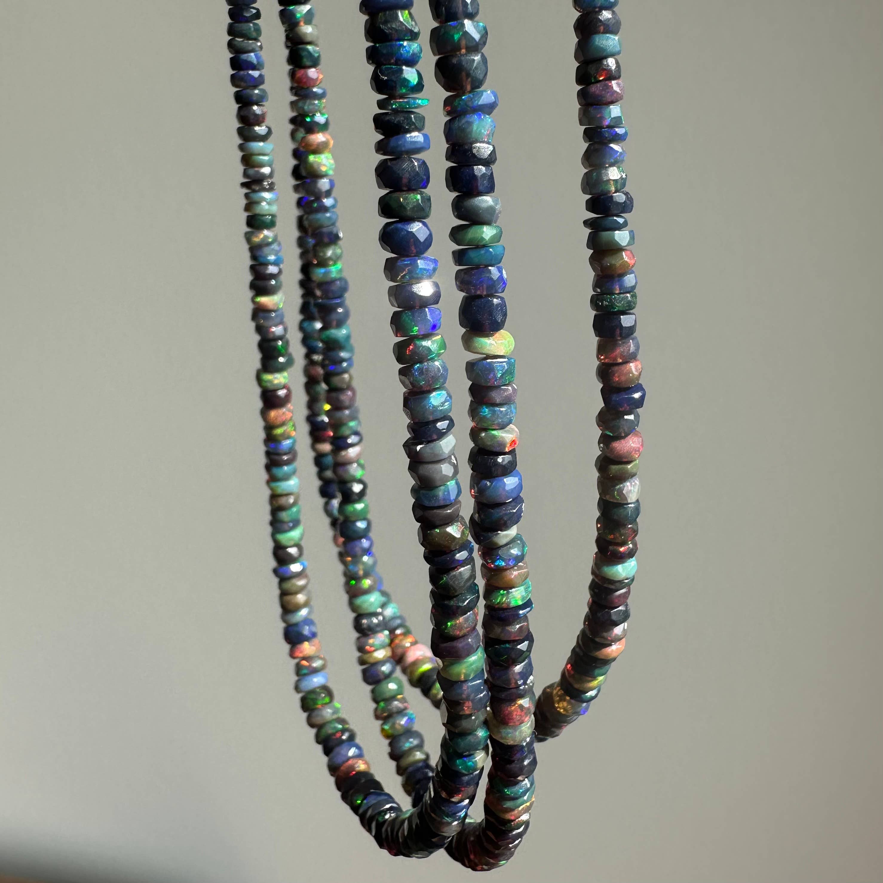 Anokhi Green | Handmade Gemstone Jewelry - Wholesale Beaded/Pearl Necklace - Opal Necklace | Black Ethiopian Opal | Natural Gemstones1