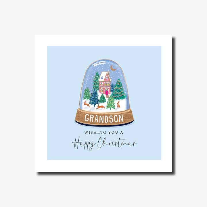 Nieto de la bola de nieve | Maravilla invernal | Tarjeta de Navidad para venta al por mayor de Marina B