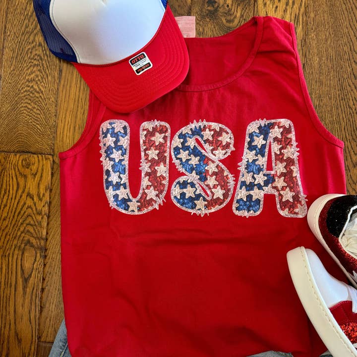 Tanque USA Stars para venta al por mayor de The Dirty Cowgirl Apparel