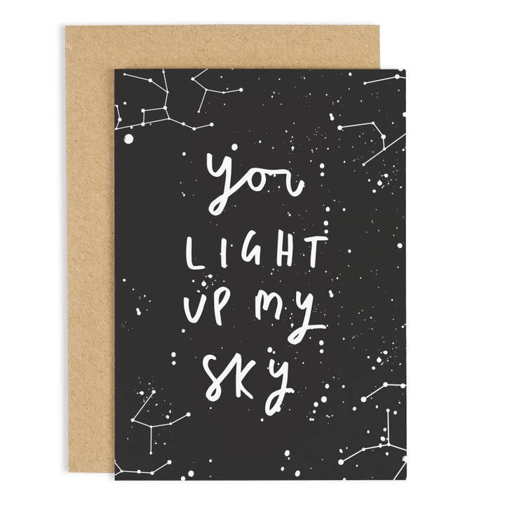 Old English Company - Wholesale Valentine's Day card - You Light Up My Sky Valentine's Anniversary Greeting Card