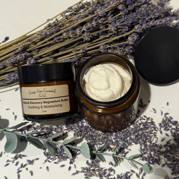 Suzy Spa Essentials - Wholesale Body Balm/Butter - Magnesium Butter- Lavender + Eucalyptus Muscle & Sleep Cream1