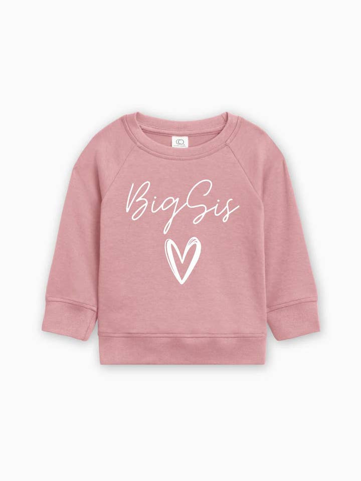 Verita Culture - Wholesale Sweatshirt - Kids - Big Sis Heart Organic cotton Pullover(Cursive)6