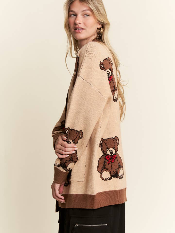 JADE BY JANE - Wholesale Cardigan - Women's - BEARY ADORABLE CARDIGAN7
