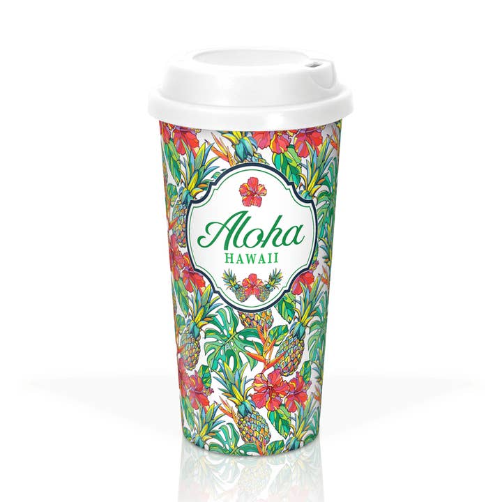 Collection de gobelets en plastique à fleurs tropicales personnalisées pour la vente par Matrix