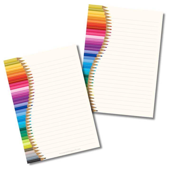 Colour Pencils - Letter Pad for wholesale by Penpaling Paula