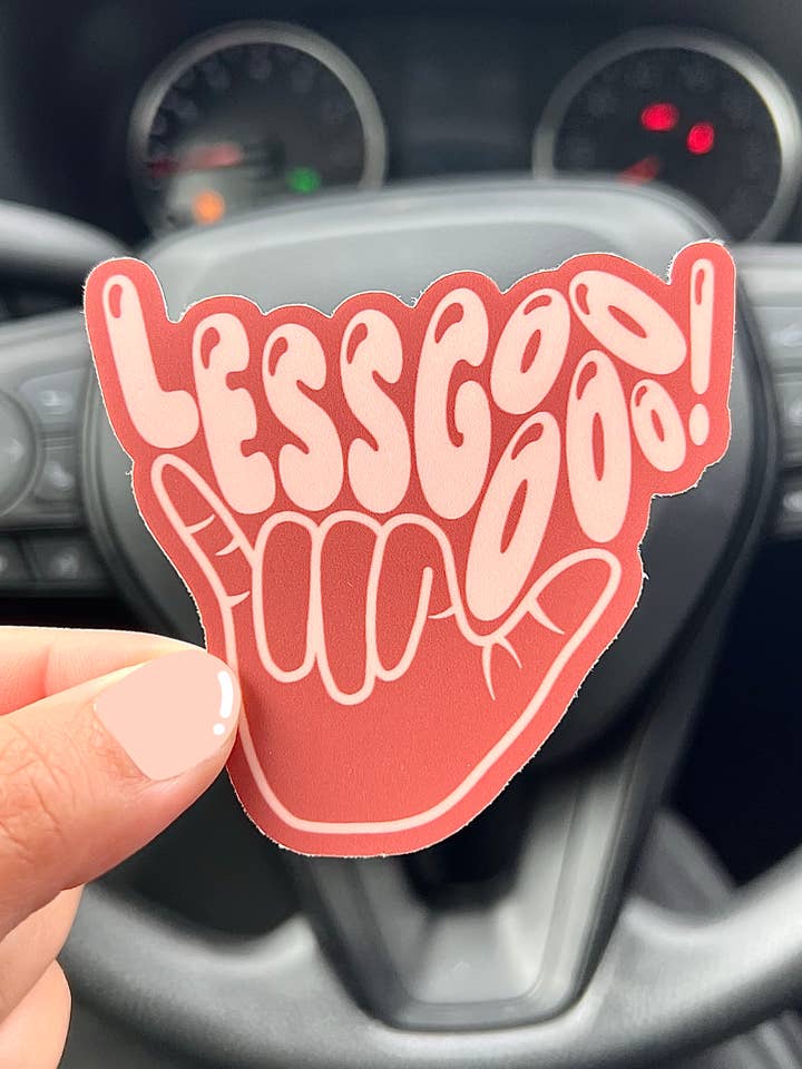 Lessgooooo! Let's Go Klistermärke/Magnet, 3x2,75" för wholesale av LAZYBOYPRINTS