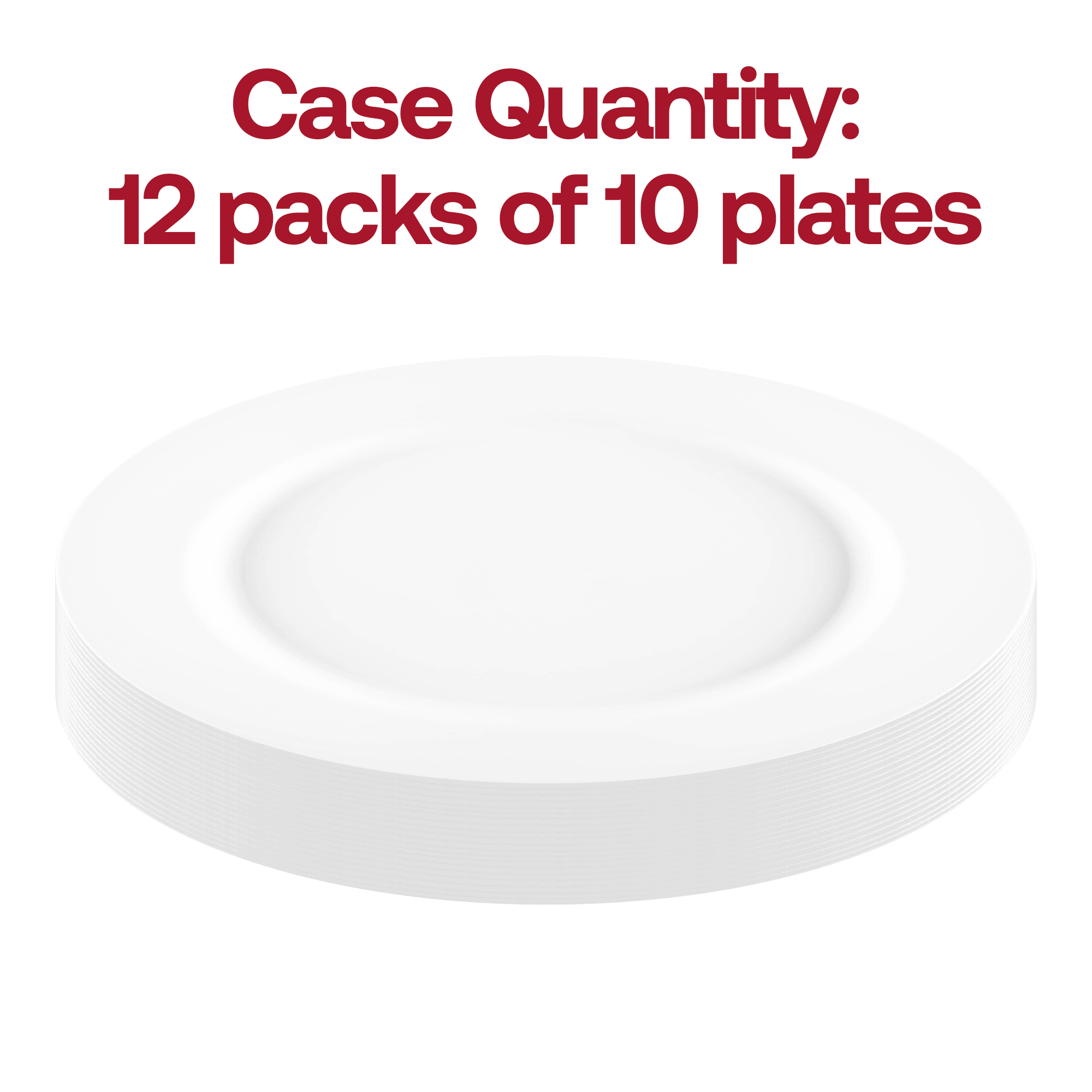 Smarty had a Party - Wholesale Salad Plate - 7.5" Matte Milk White Round Plastic Salad Plates - 10 pcs3