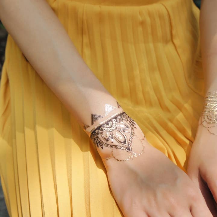 PAPERSELF - Wholesale Tijdelijke tattoo - Henna Black tijdelijke Tattoos Stickers