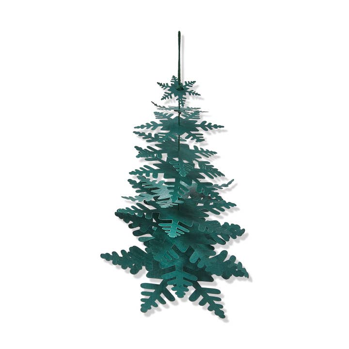 Paper Snowflake Tree Decor Md Green Dark for wholesale by tag