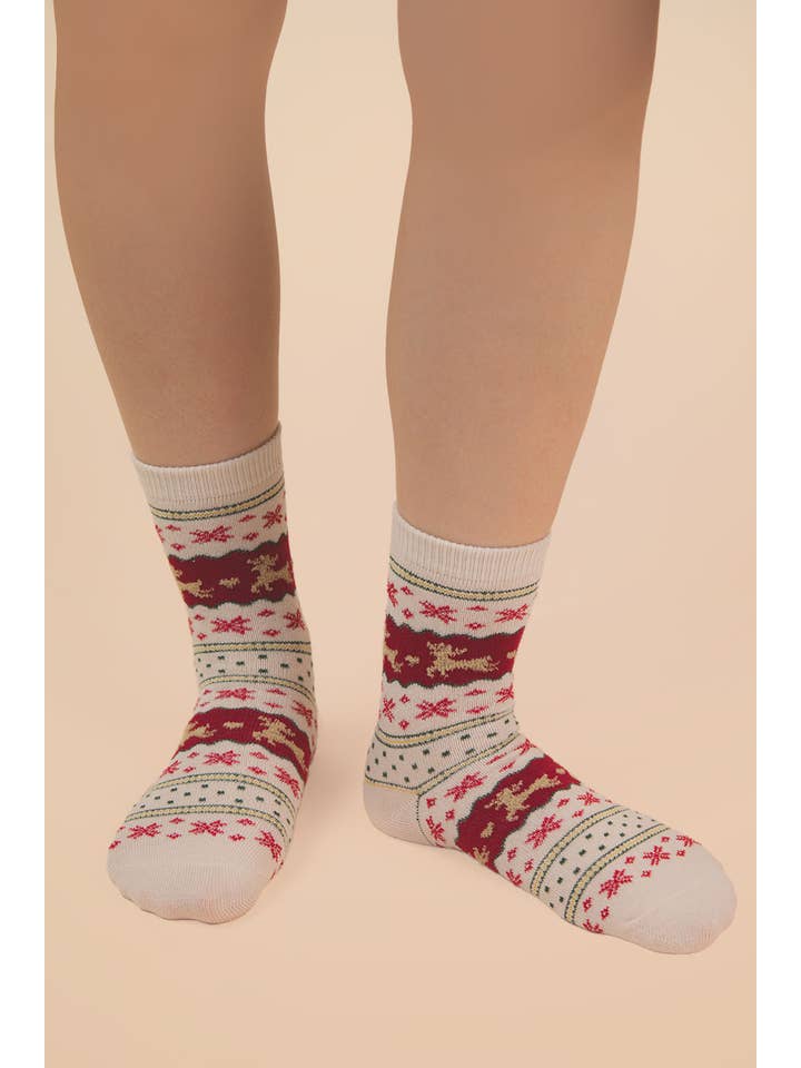 VERY J - Wholesale Socks - Women's - SC10042C - Christmas Graphic Crew Socks1