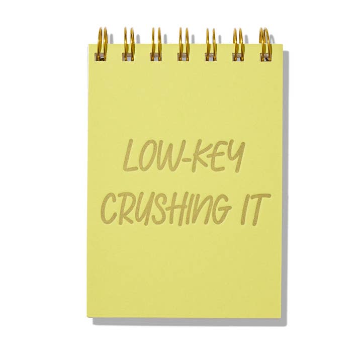 Bloc de notas mini letterpress Low-Key Crushing It para venta al por mayor de La Folie Press