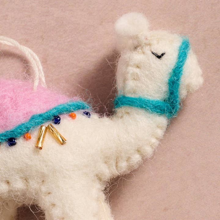 Ten Thousand Villages - Wholesale Ornament - Mitho Wool Camel Ornament2