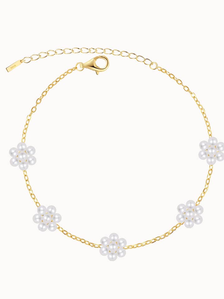 Amarylia Anklet - Gold Plated for wholesale by Nava Copenhagen