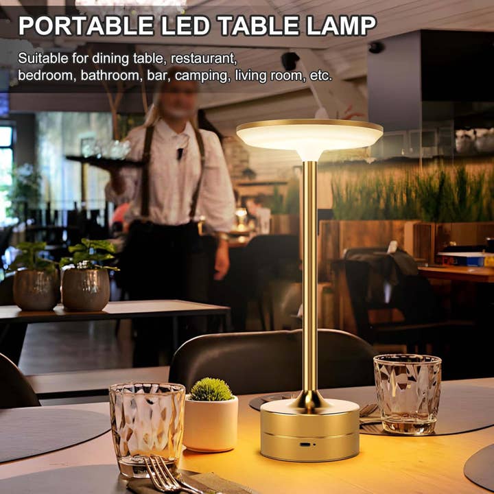 LAX Gadgets - Wholesale Accent/Desk Lamp - LED Table Lamp – Touch Control, Dimmable, Rechargeable4