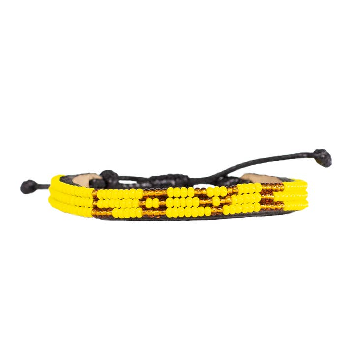 Yellow and Bronze Skinny LOVE Bracelet-WS for wholesale by Ubuntu Life