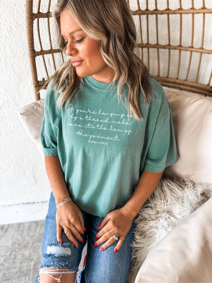 Wicker Road Boutique - Wholesale T-Shirt (Graphic) - Women's - Hanging On By A Thread Tee