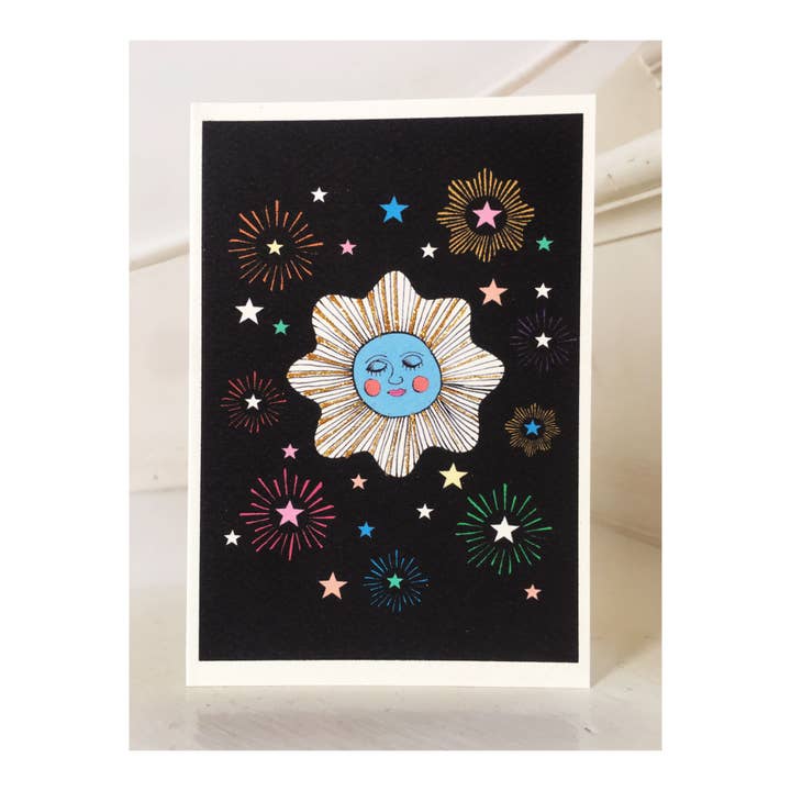 Sleeping Fireworks Card for wholesale by Rosie Wonders