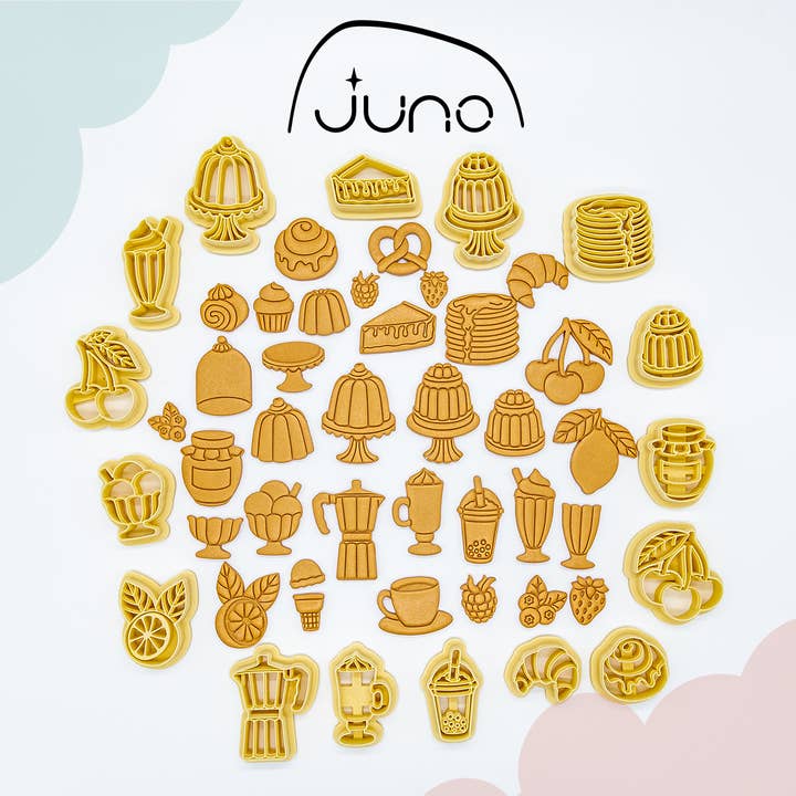 Juno 3D - Wholesale Cookie Cutter - Donuts Doughnut Printed Clay Cookie Cutter Set1