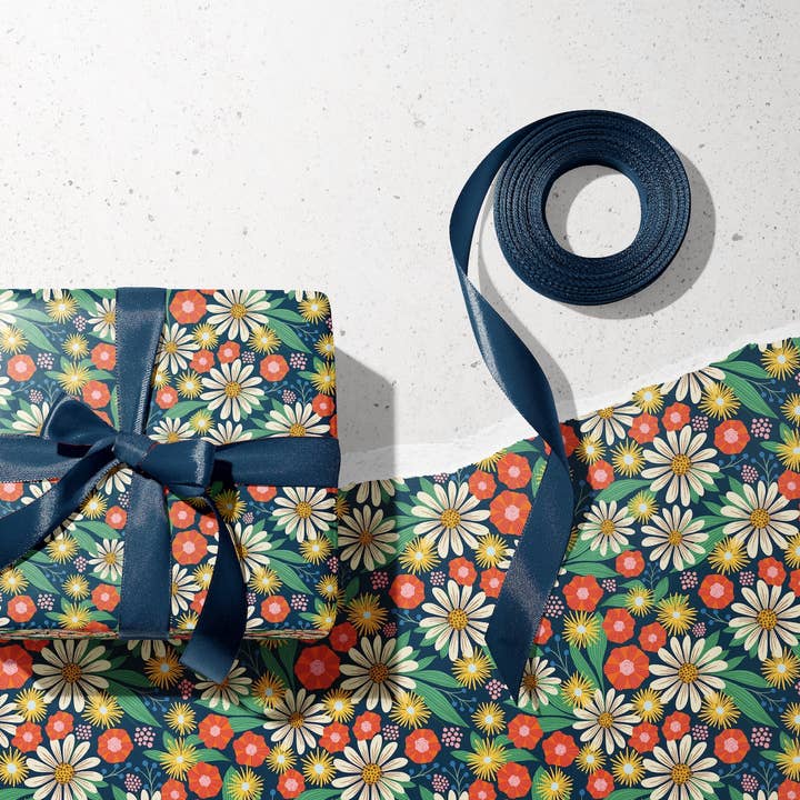 Summer Bounty Wrapping Paper – Floral Gift Wrap (1 Sheet) for wholesale by Rebecca Jane Woolbright