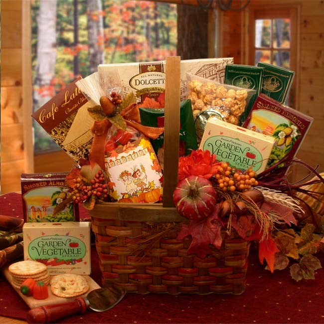 Harvest Blessings Gourmet Fall Gift Basket for wholesale by Gift Basket Drop Shipping