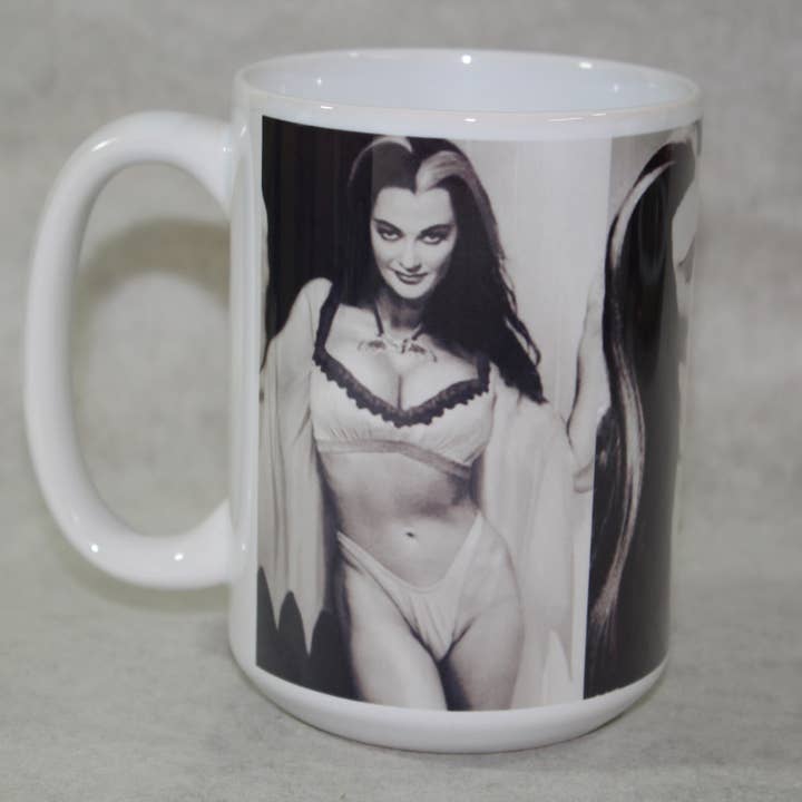 Raven Design - Wholesale Coffee Mug - Yvonne De Carlo-Lily Munster Sexy //15oz. Ceramic Coffee Mug2