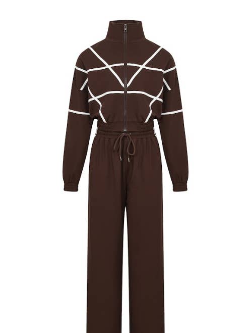 Tuta Andrea Knit con righe a contrasto per la vendita all'ingrosso da parte di RIVIR