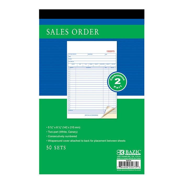 Luna Office Supply - Everyday Essential - Wholesale Notepad - 5 9/16" x 8 7/16" Carbonless Sales Order Book2