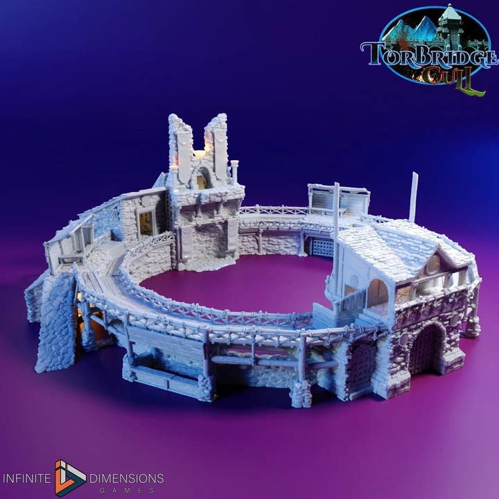 Das Miniatur-Bauset der Kampfarena - DnD, Wargaming, Modelleisenbahn | Arena | Kolosseum | Mittelalter | Fantasy | Stadt, Dorf, Stadtgelände für den Großhandel von The Beaver and Broadsword