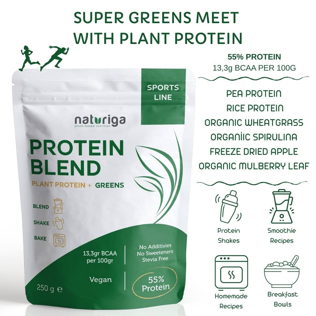 Veelkleurig Naturiga Groene Eiwitmix (250 Gr) voor groothandel op Faire1