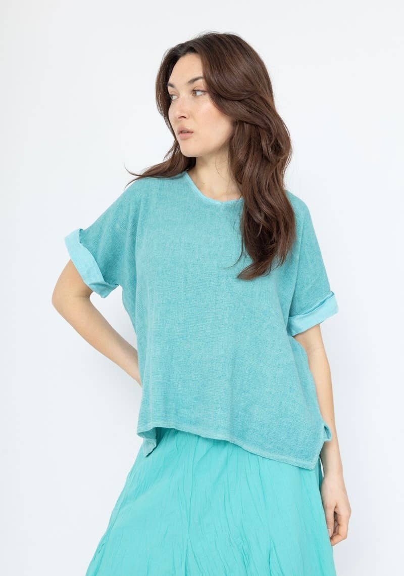 LINEN & COTTON HOUSE – Blusa - Mulher por atacado – Camisa de algodão e linho tamanho único63