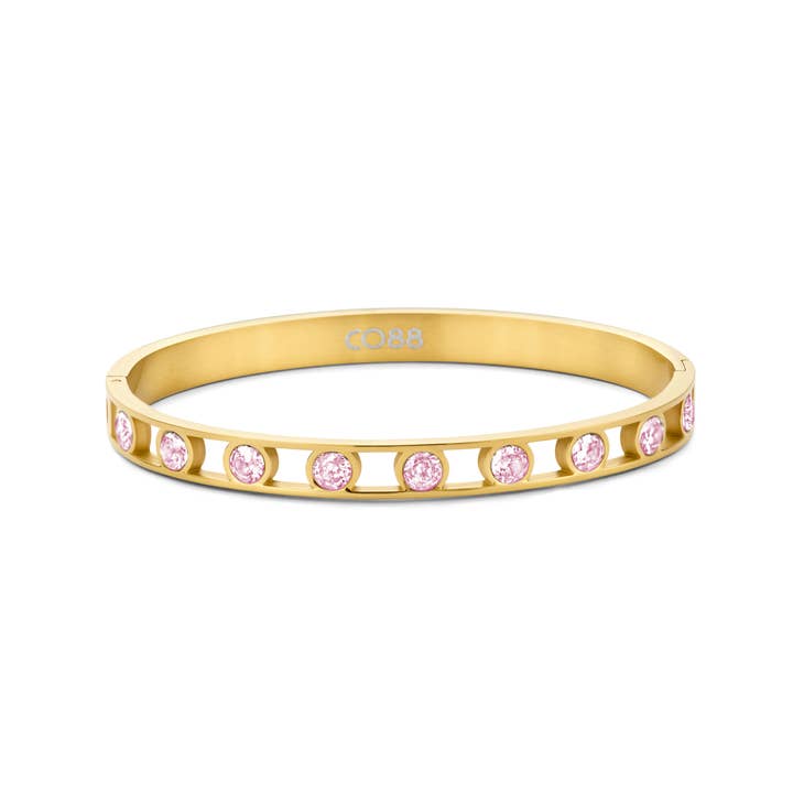 CO88 bangle with pink cz ipg for wholesale by CO88 Collection