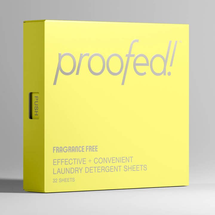 Laundry Detergent Sheets Plastic Free - Fragrance Free for wholesale by Proofed!
