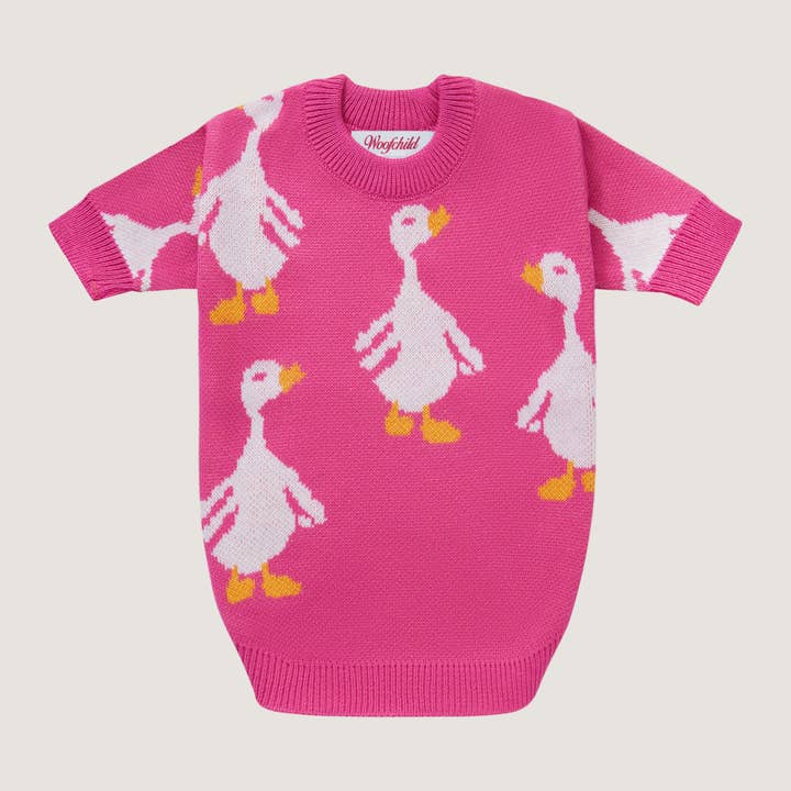 Pink Goose Dog Sweater for wholesale by Woofchild